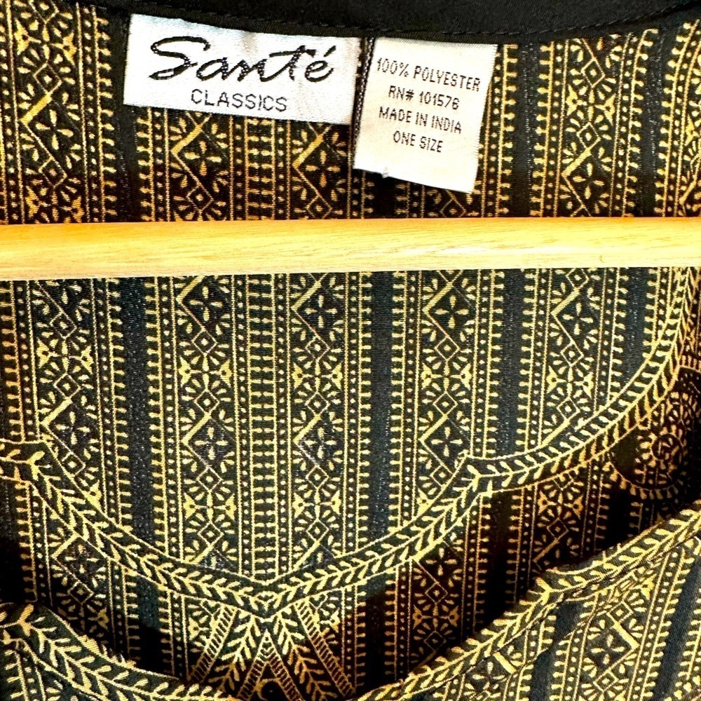 Sante Classic Womens Mumu Kaftan Maxi Dress One Size Summer Vacation 1970’s Boho - Picture 5 of 10